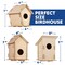 12 DIY Bird House Kits For Children to Build - Wood Birdhouse for Kids to Paint - Unfinished Bird Houses - Spring Crafts Kits - Wooden Arts & Craft for Girls & Boys - Classroom & Spring Activity